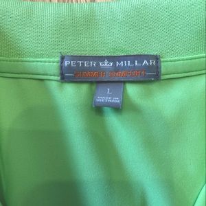 Bright green Peter Millar summer collection golf shirt